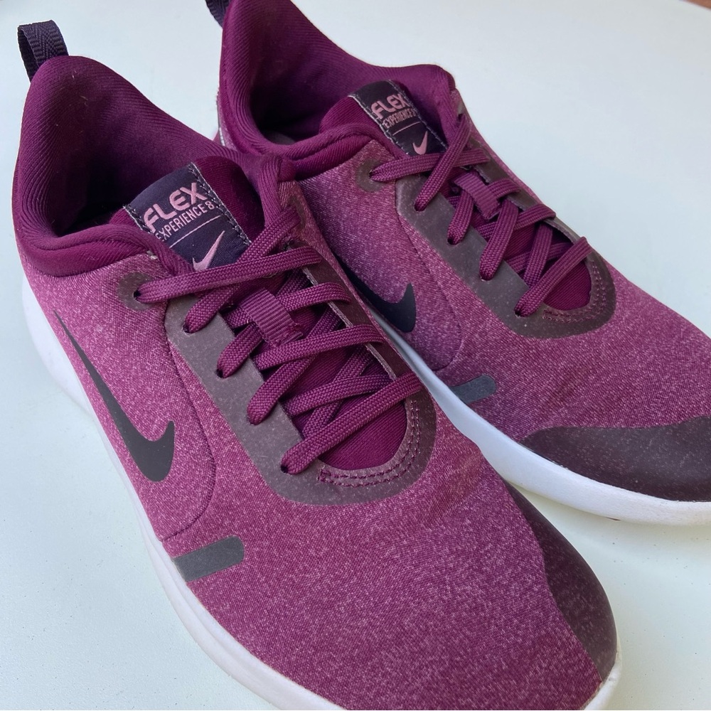Nike Flex Experience RN 8 Purple Bordeaux Running Shoes - Women’s Size 6.5